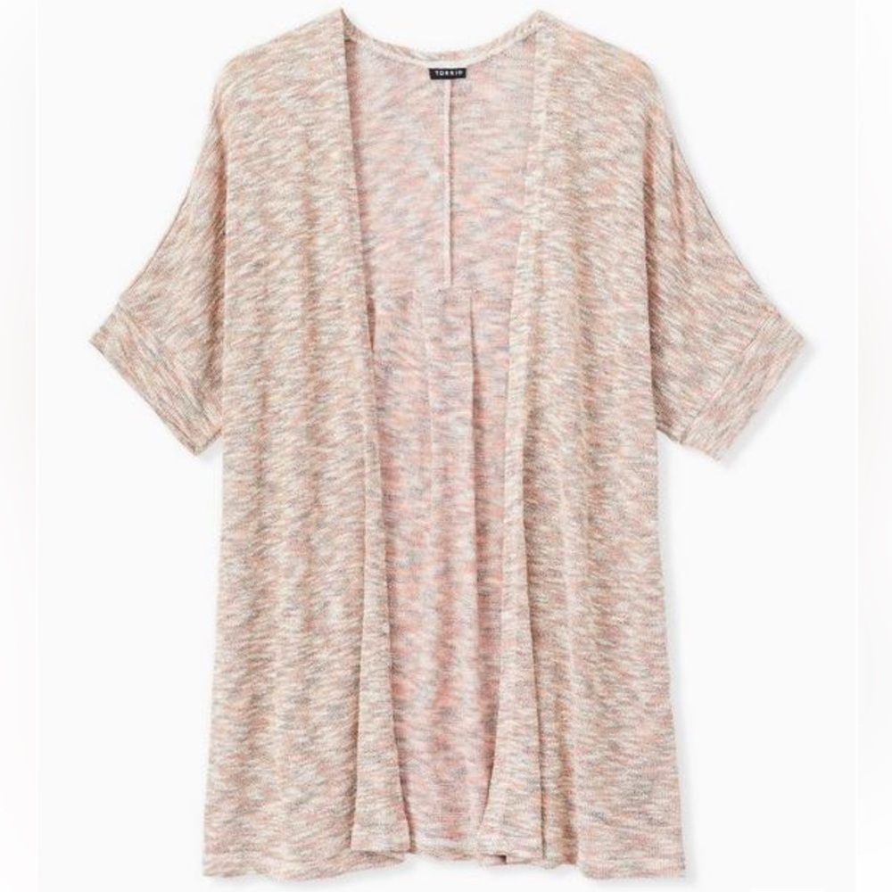 Torrid Multi Space Dye Hacci & Lurex Dolman Cardigan 2X NWT - Picture 2 of 9